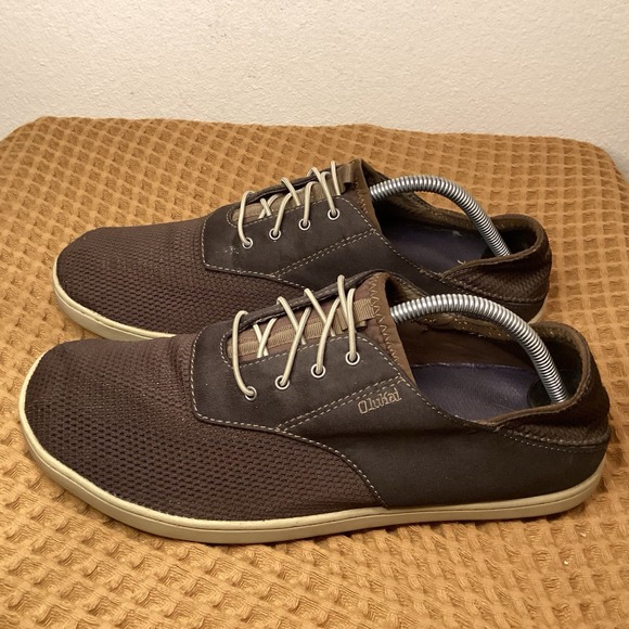 Olukai Nohea Moku Mesh Slip-On Shoes Mens Size 10 Brown...